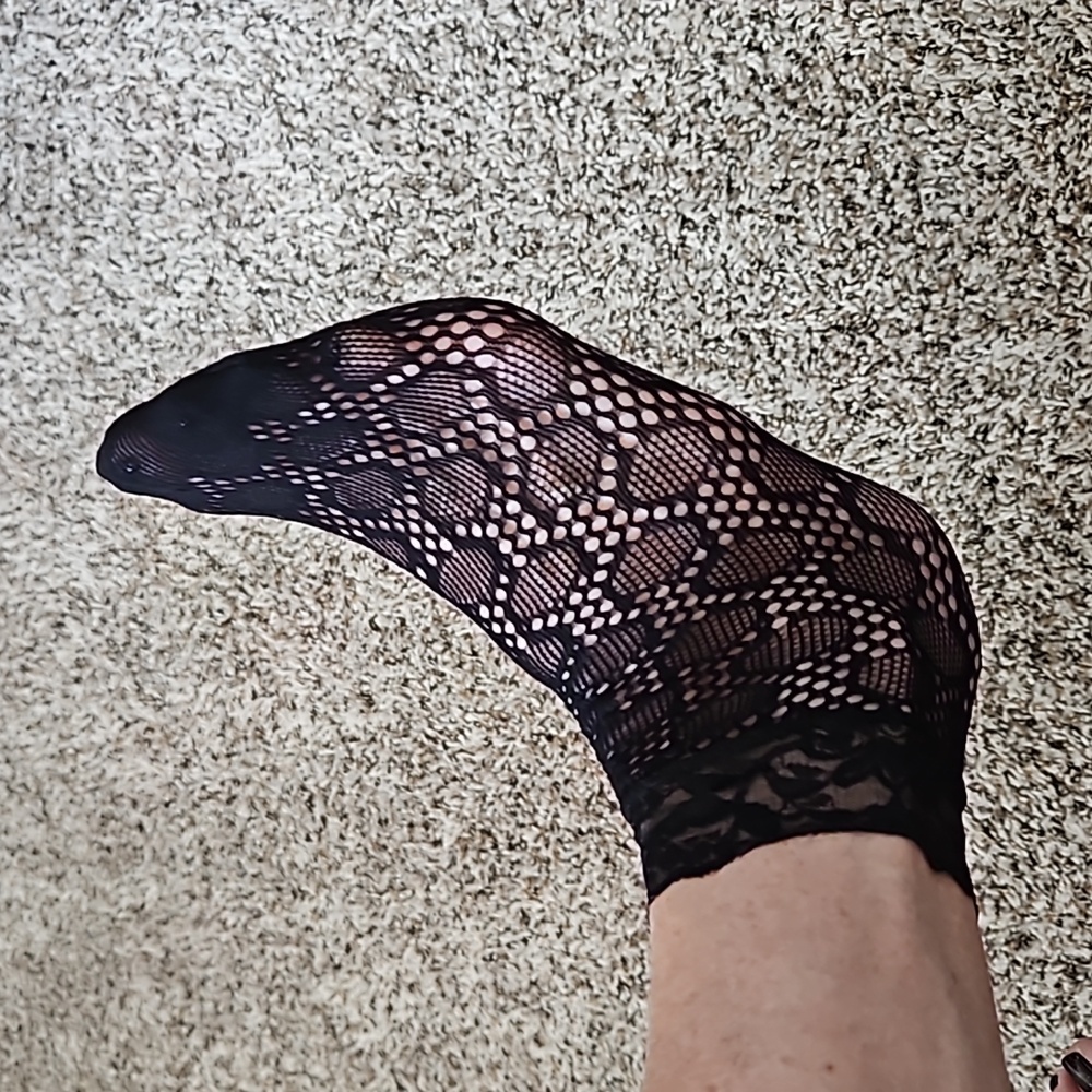 Black Lace Anklets
